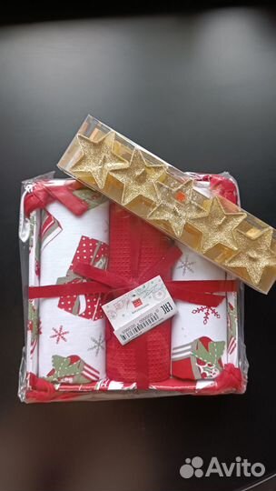 Новогодний набор Kuchenland - полотенца, свечи