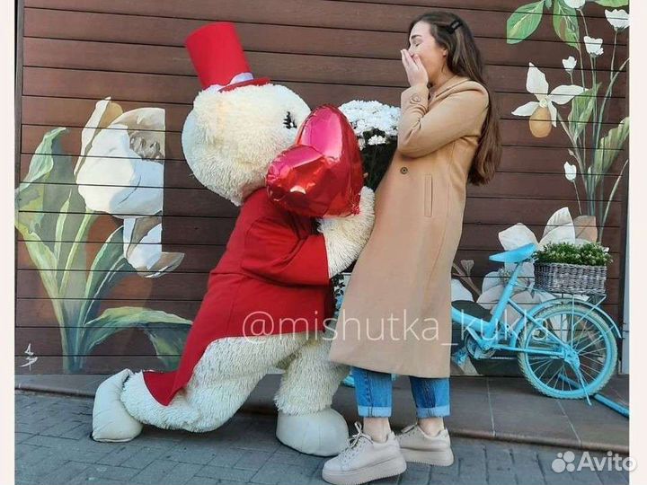 Живая открытка, Сюрприз, Мишка Тедди, Поздравление