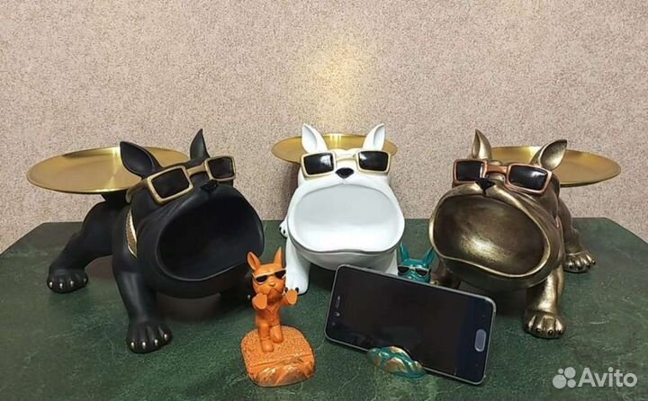 Конфетница ключница статуэтка фигура собака кот
