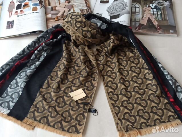 Палантин Шарф Burberry Кашемир двусторонний новый