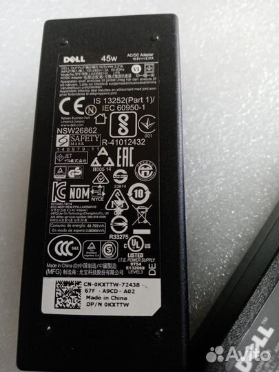 Блок питания для ноутбука dell Дел Дэл 19.5v 2.31a