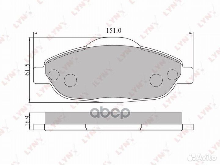 Колодки тормозные дисковые перед BD6102 LYN