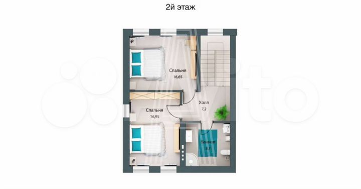 Таунхаус 109,9 м² на участке 2,7 сот.