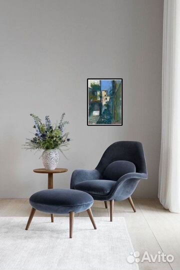 Картина маслом городской пейзаж город Италия