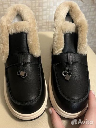 Лоферы женские зимние