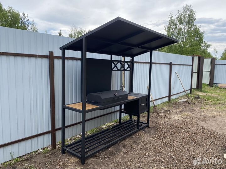 Мангал с крышей