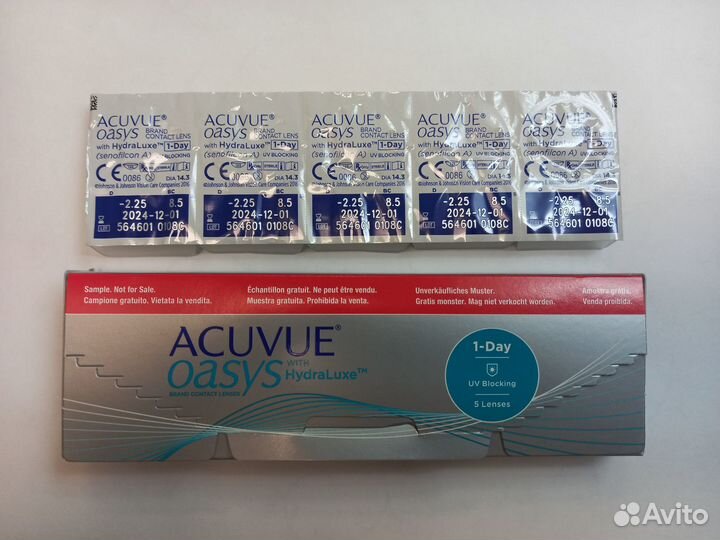 Линзы контактныеacuvue oasys 1-DAY with HydraLuxe