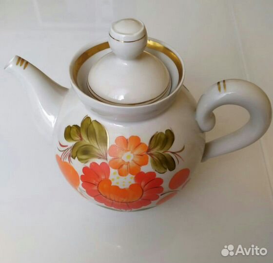 Чайник фарфоровый, времен СССР, большой, 3л