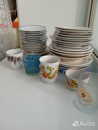 Тарелки, чашки, бокалы СССР