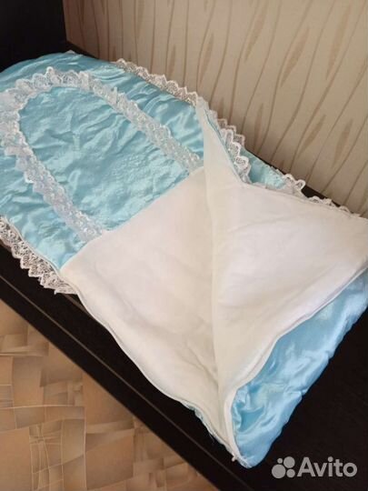 Детский конверт и байковые одеяла 2шт