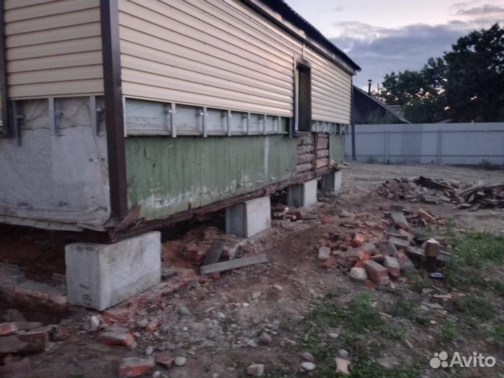 Подъем домов замена венцов