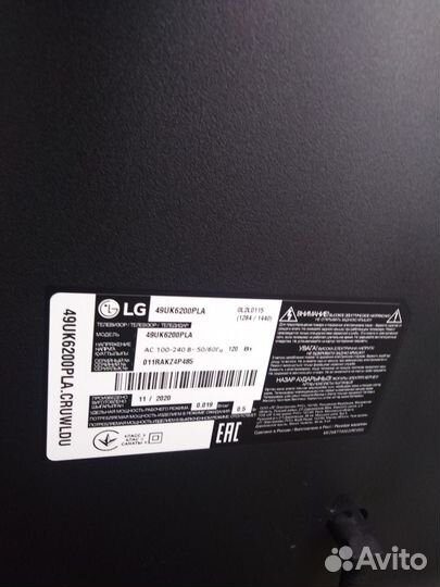 Телевизор lg 49UK6200pla на запчасти