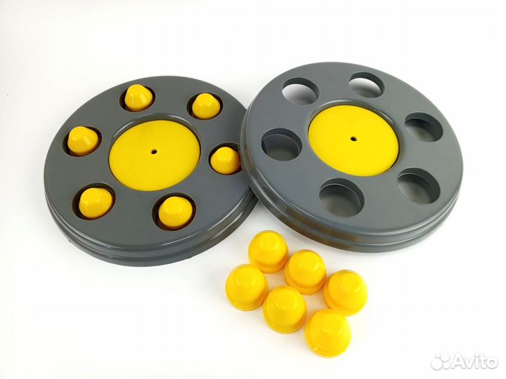 Колпаки газель серые с желтыми колпачками