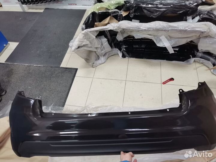 Бампер задний Гранта 2 FL цвет Черная пантера 672