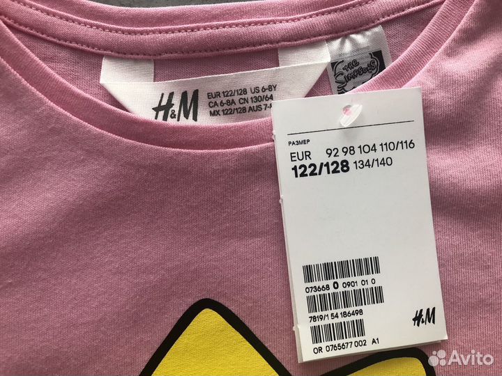 Новая футболка H&M Симпсоны 122