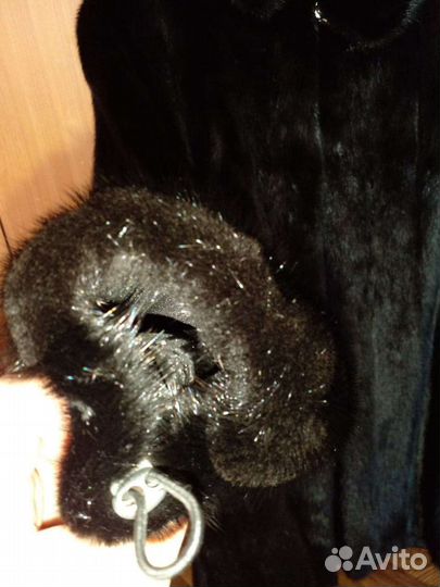 Шуба норковая с капюшоном 48 50
