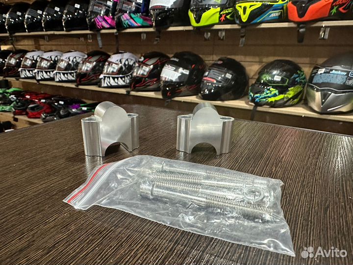 Проставки для руля мото 22мм хром