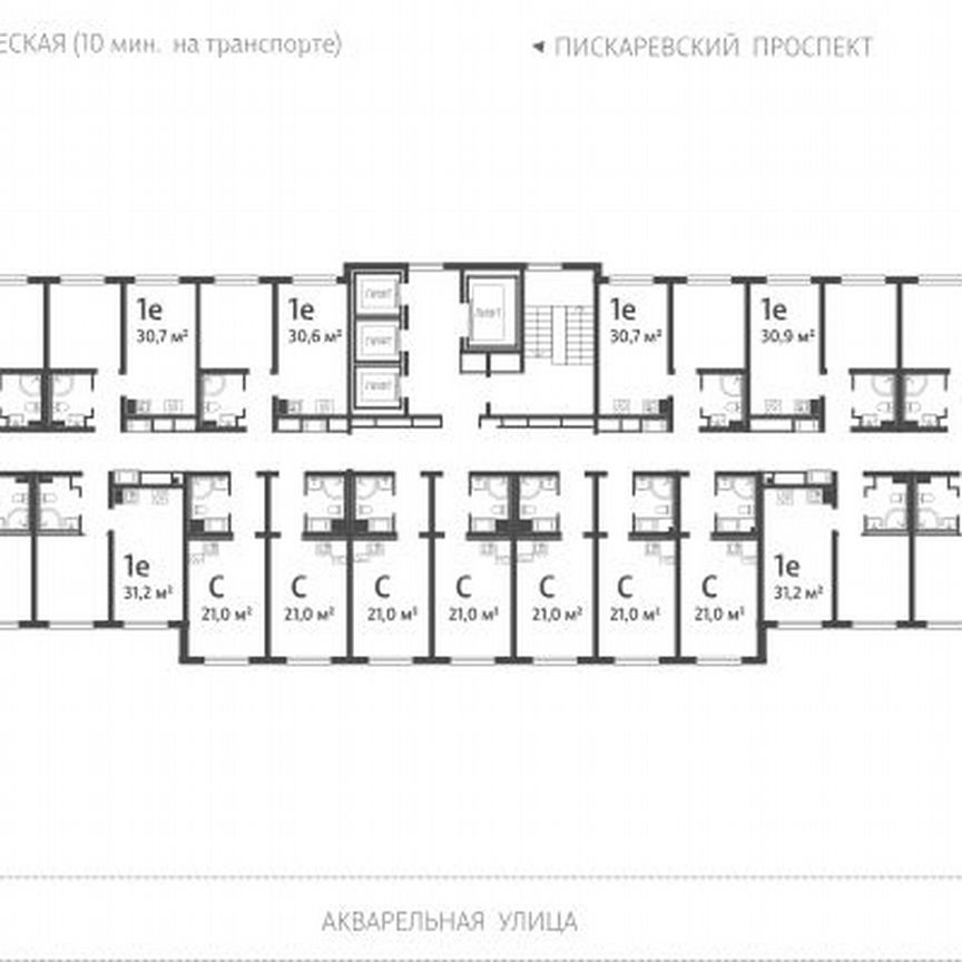 1-к. квартира, 32,3 м², 20/25 эт.