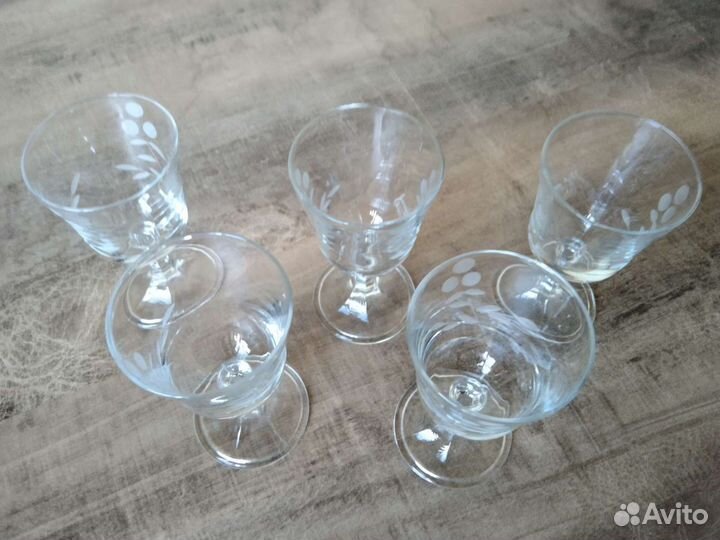 Фужеры цветное стекло СССР