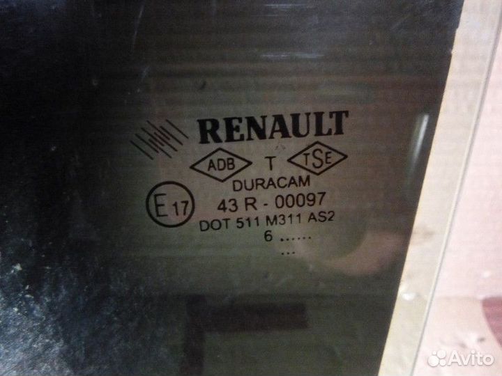 Стекло двери задней левой renault megane megane II