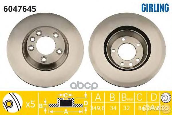 Диск тормозной audi Q7 07/VW touareg 03/porsc