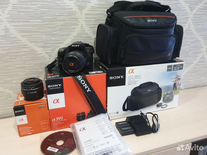 Sony a390 в комплекте