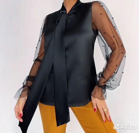 Блузка женская 46 48 черная