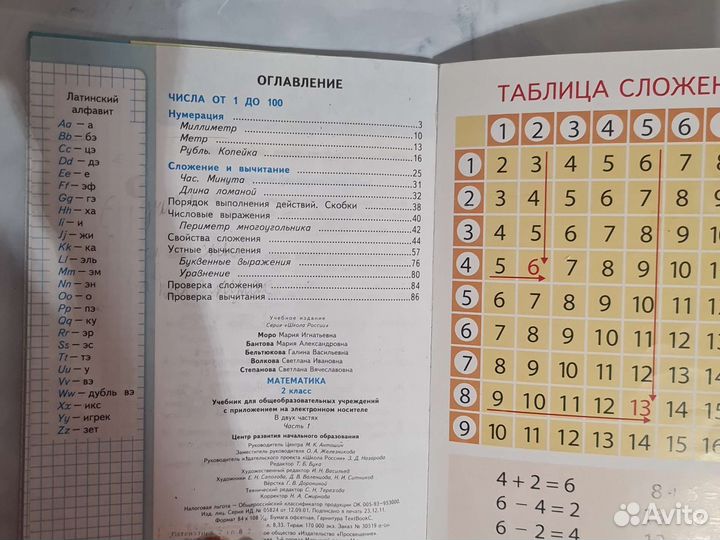 Учебник по математике 2 класс 1 часть