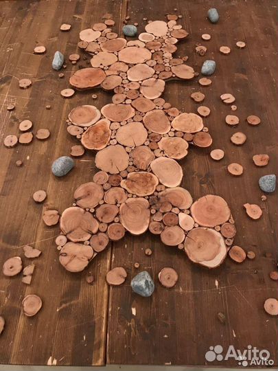 Геометрические панно из можжевельника для бани