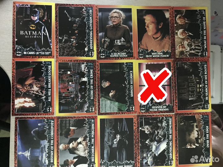 Карточки Topps Batman Returns Бэтмен возвращается