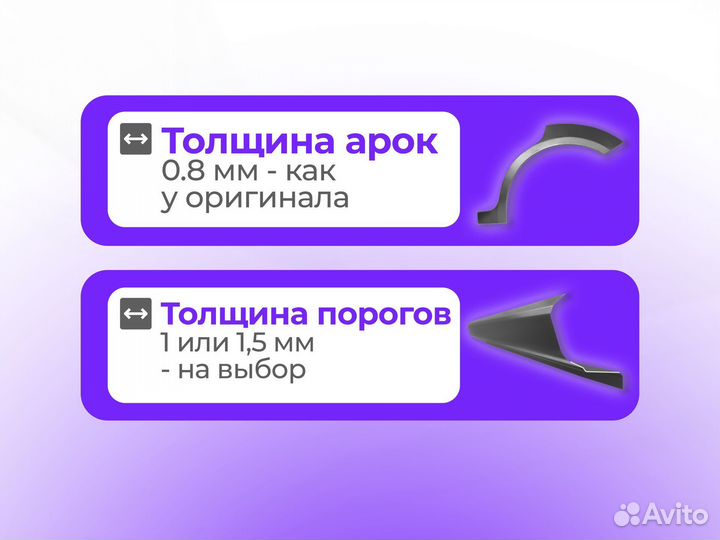 Ремонтные пороги и арки для Toyota Первоуральск