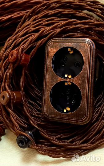 Ретро розетки, выключатели бронза, медь, серебро