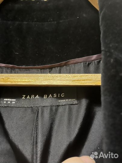 Пиджак велюр Zara basic