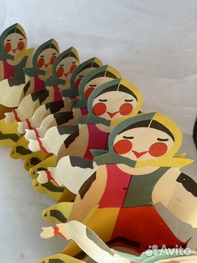 Советская елочная игрушка Раскладушка Матрешка