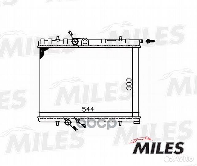 Радиатор peugeot 307 1.4-2.0 01- acrm043 Miles