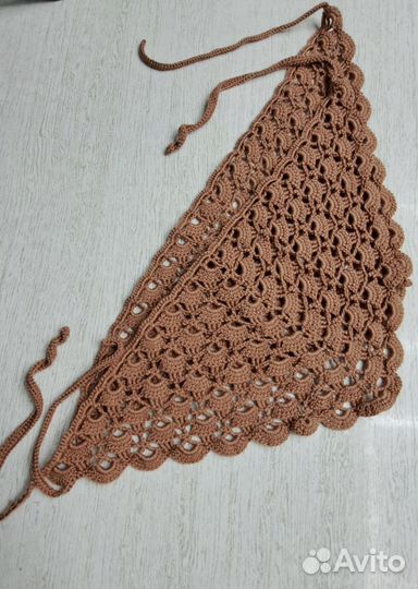 Косынка вязанная летняя