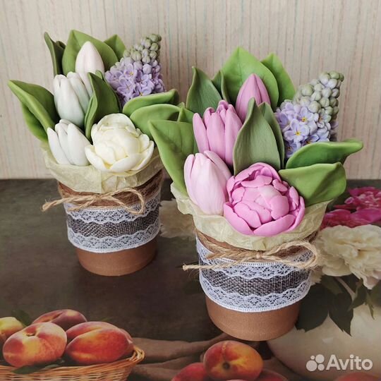 Букет из мыла, мыло ручной работы