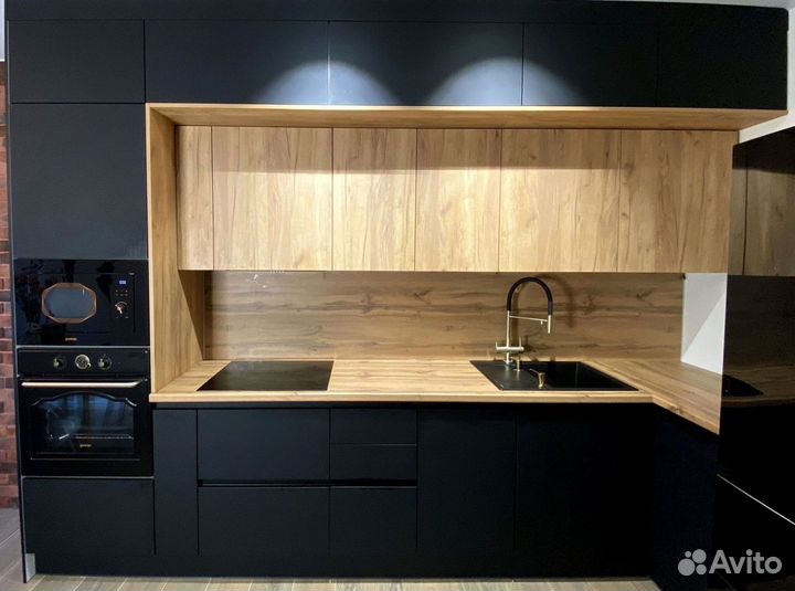 Прямой кухонный гарнитур современный