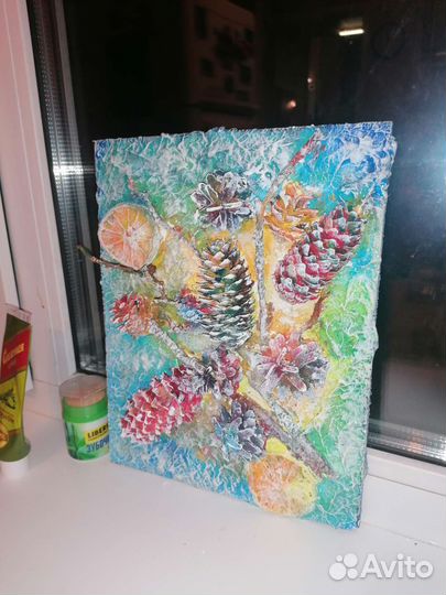 Панно в стиле Терра Новый год