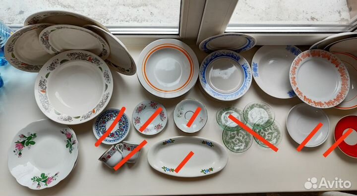 Посуда СССР, советская, тарелки, чашки, кружки