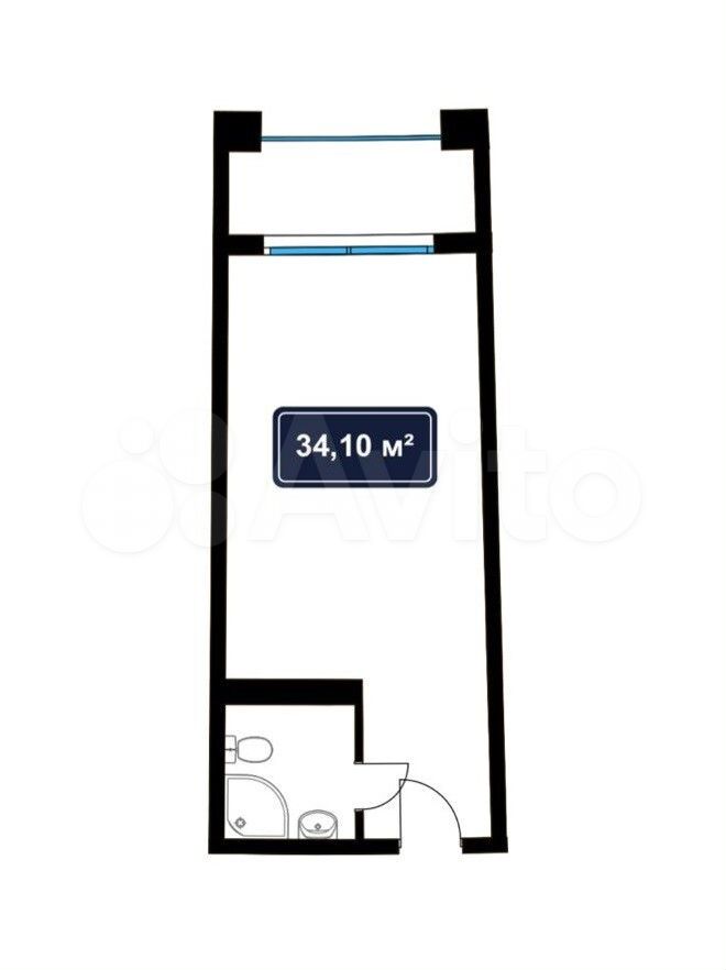 1-к. апартаменты, 34,1 м², 6/11 эт.