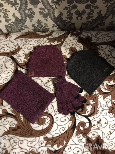 Шапка,шарф,перчатки комплект