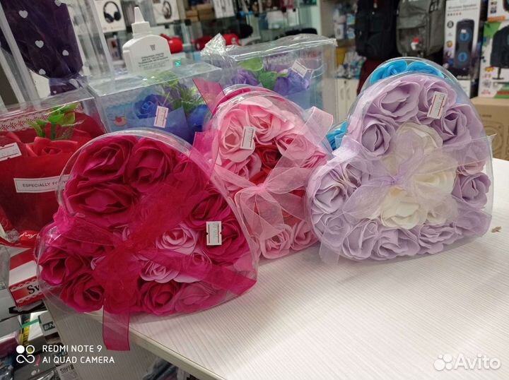 Букет роз из мыла Сердце