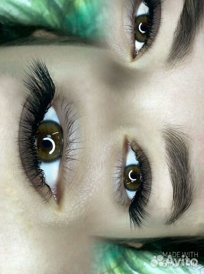 Наращивание ресниц 1,30-2ч.; Лами ресниц.; брови