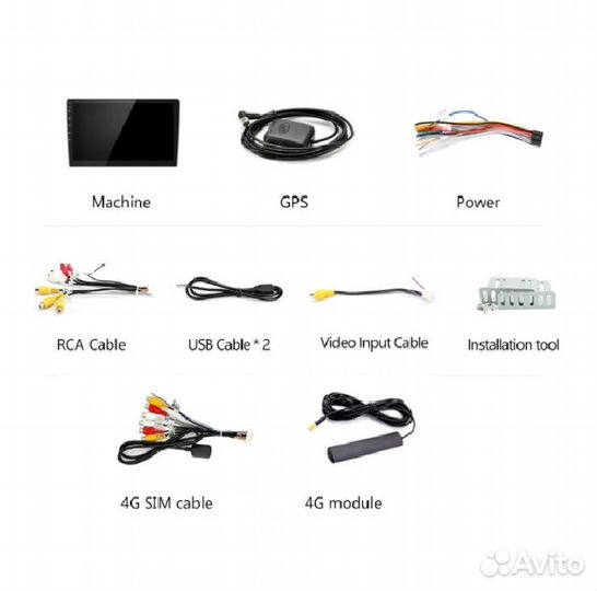 Магнитола 2-32Gb DSP IPS 4G+WiFi Андроид 10