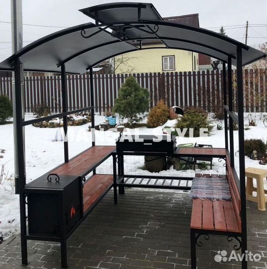 Мангал с крышей