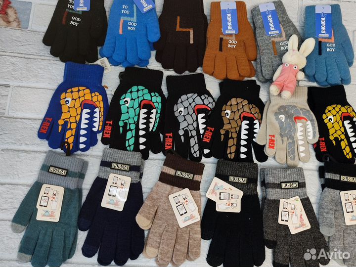 Перчатки и варежки детские в ассортименте новые