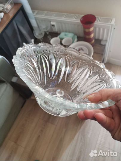 Ваза для фруктов / салатник хрусталь Химки, Сокол