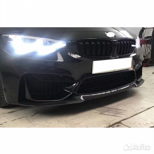 Сплиттер губа на BMW F30, F31 черная