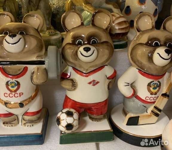 Фарфоровые статуэтки олимпийский мишка Вербилки